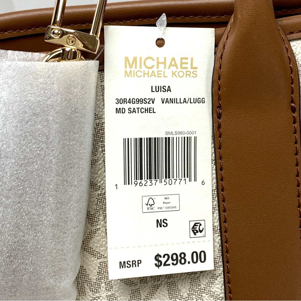 Michael Kors Tan and Cream Logo Crossbody Bag - Picture 5 of 15
